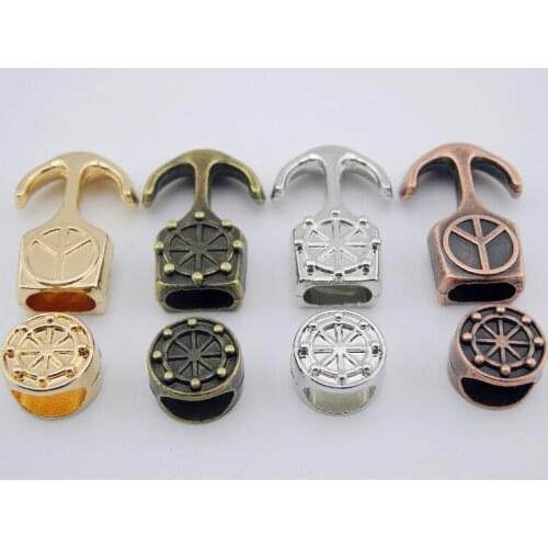 10sets 9.8mmx5.7mm Hole Anchor End Bar/Hook Clasps Leather Bracelet Closure--CLP1237