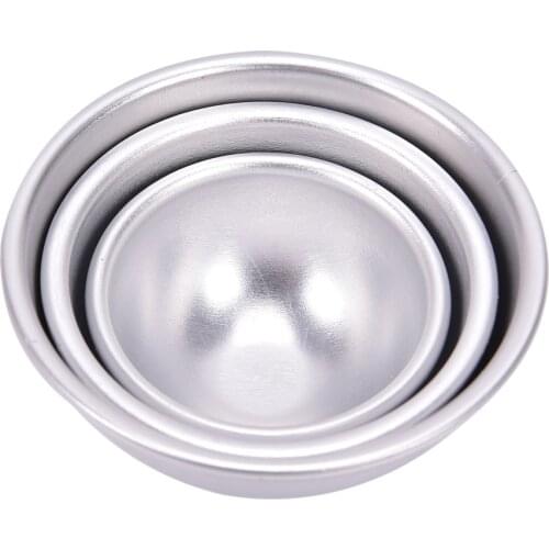 3D Aluminum Kitchen Sphere Bath Cake Pastry Mould Bomb Mold Pan Tin Baking