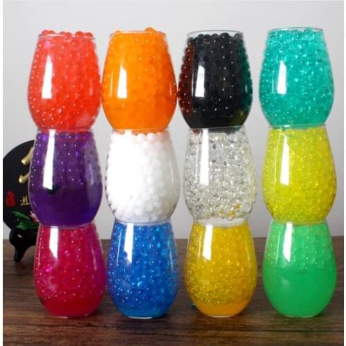 500Pcs/lot Crystal Soil Water Beads Hydrogel Gel Polymer Seeds Flower Mud Grow Ball Beads Growing Bulbs Children Toy Ball