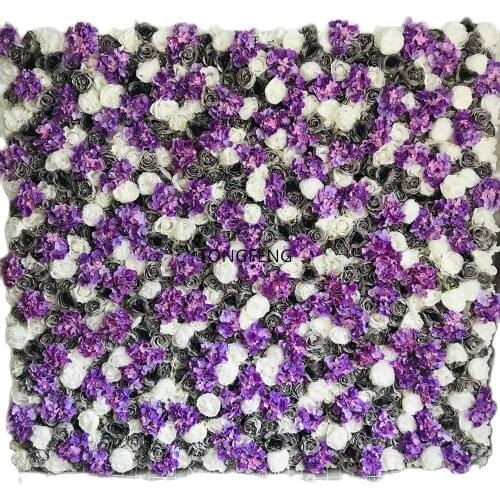 8pcs/Lot Artificial Silk Rose 3D Flower Wall Panel Wedding Party Backdrop Decoration Runner TONGFENG