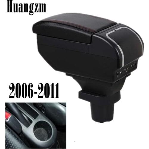 Car Arm Rest Storage Box For Toyota Yaris Vitz 2006-2011 Hatchback Centre Console Storage Box Armrest 9 USB 2007 2008 2009 2010