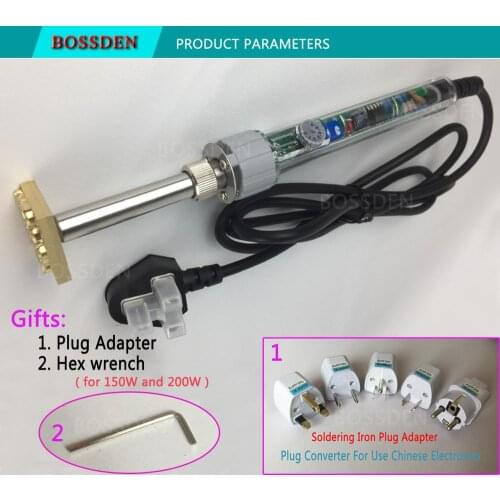 BOSSDEN 200W Wood Brand Soldering Iron Handhold Hot Stamping Machine Bread DIY heating Logo mold Press Embossed Stamp tool