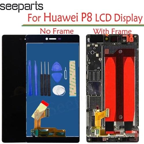 For Huawei P8 LCD Display Touch Screen Digitizer Assembly With Frame Replacement GRA-UL00/-UL10 GRA-L09 GRA-CL10/CL00 LCD P8 LCD