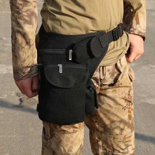 New Arrival Men Canvas Drop Waist Bags Leg Pack Bag Men Belt Bicycle And Motorcycle Women Money Belt Pack Unisex Work Black Pack