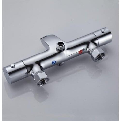 Chrome Finished Bathroom Bath Shower Faucets Water Control Valve Wall Mounted Ceramic Thermostatic Valve Mixer Faucet Tap CL-170