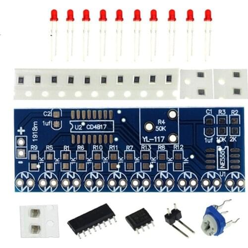 NE555+CD4017 Light Water Flowing Light LED Module DIY Kit