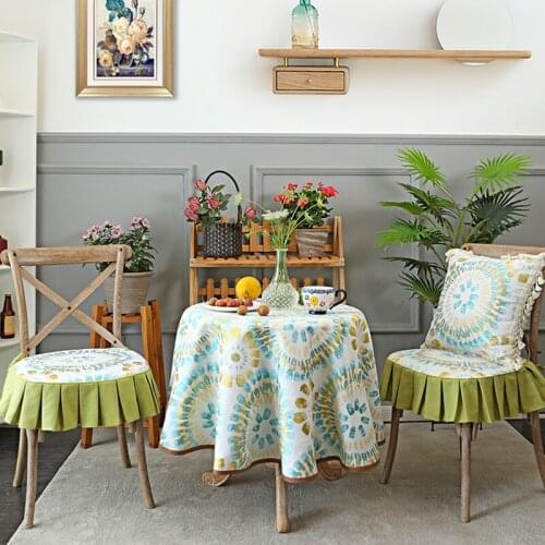 Round Tablecloth Waterproof Breathable European Home Table Cloth Decoration Light Luxury Comfort Printing Coffee Table Cover