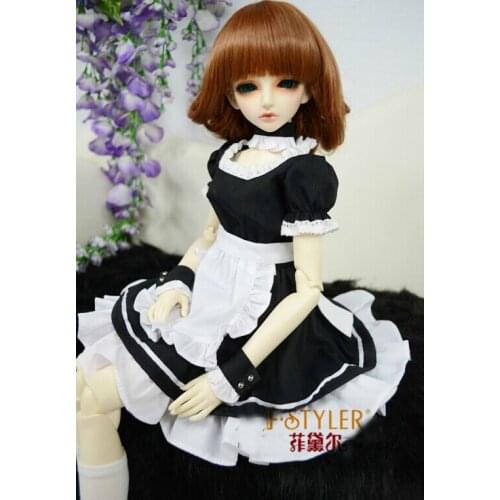 JCL-030 Pretty BJD doll clothes for SD Doll clothes Maid uniform dress Coor Black Free shipping