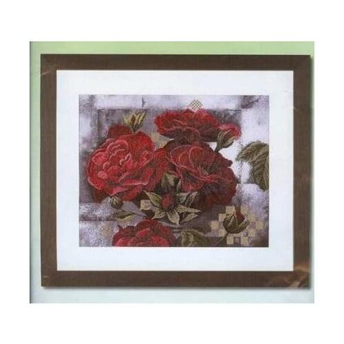 Bonnie Rabbit - Birthday cross stitch kit Animal cotton thread Love lock canvas stitching embroidery Lanarte 35049 red rose