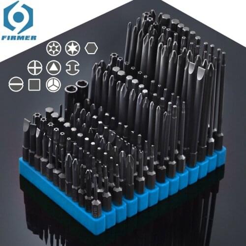 S2 Screwdriver Bits Magnetic Screw Driver Set 1/4'' Hex Shank Electric Drill Kits 50mm/75mm/100mm 12pcs/set