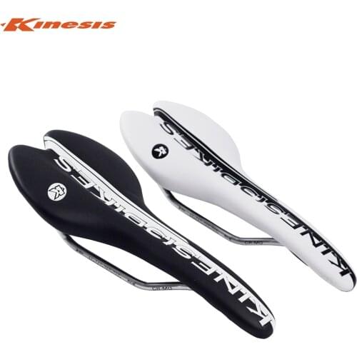 Kinesis Road Bike Saddle PU Leather CR-MO Integrated On Road Racing Bicycle Seat Anti-shock Seat SD202 Bicycle Parts 248g