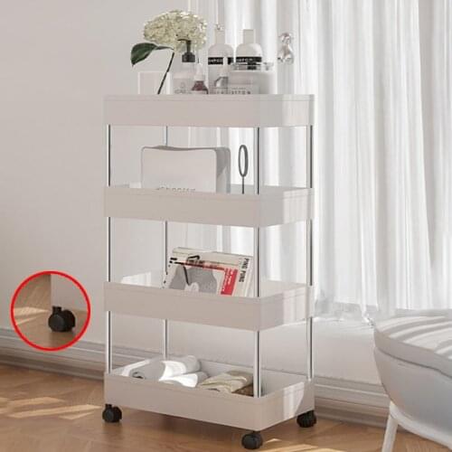Storage Rack Thicker Multi-layer Storage Cart Kitchen Bathroom Organizer Household Rack Mobile Shelf Tableware Storage Rack