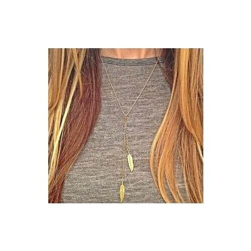 Timlee N043 Free shipping Grace Fashion metal Leaf Necklaces Wholesale