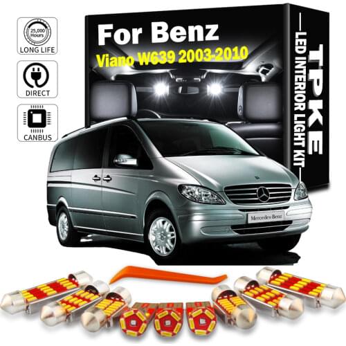 TPKE 21Pcs For Mercedes Benz Viano W639 (2003-2010) canbus Error Free Vehicle LED interior dome light lamp Kit package
