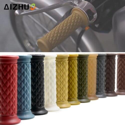 22MM 25MM Motorcycle Universal Vintage Rubber Motorbike Handlebar Thruster Handle Bar End Grips For Kawasaki 1500 A Classic 1500