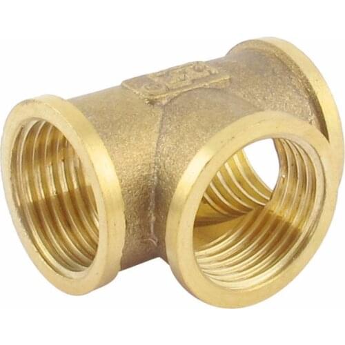 Water Hose 25mm Brass Tee Shaped Female Pipe Connector
