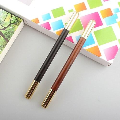 High Quality bronze Wood Ballpoint Pens Business Office Sign Pen School Student Writing Rollerball Pen Stationery Supplies