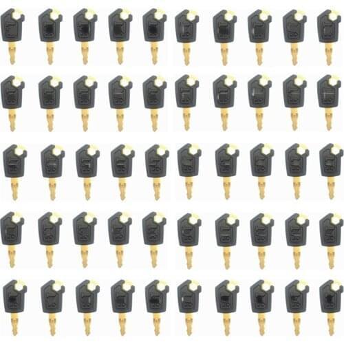 50 Pcs Ignition Lock Copper Key For Caterpillar 5P8500 0964753 0966198 8V4404 9G2777 Excavator Loader