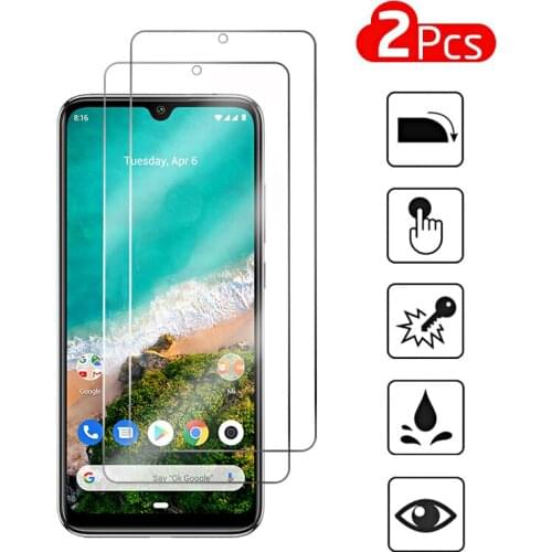 2Pcs Tempered Glass for Xiaomi Mi A3 Protective Glass for Xiamo Mi CC9e Screen Protector Xioami Xiami MiA3 A 3 Clear Front Film