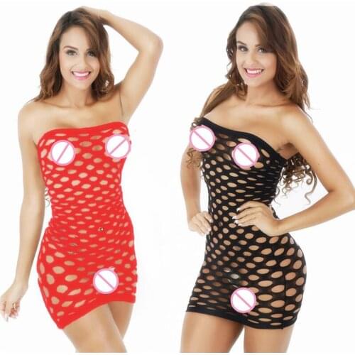 2019 Elasticity Cotton Lenceria Sexy Lingerie Hot Mesh Baby Doll Dress Erotic Lingerie For Women Sex Costumes Fishnet Underwear