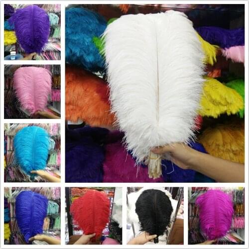 100pcs Beautiful Wholesale 16-18 inch/40-45 cm Natural Ostrich Feathers For Crafts Plumes Jewelry Making Wedding Decoration