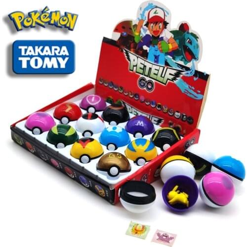 12pcs Pokemon Pokeball + 1 Free Random Elf Model Pikachu Action Figure Toy Doll Hot Sale Kids Gifts Japanese anime characters
