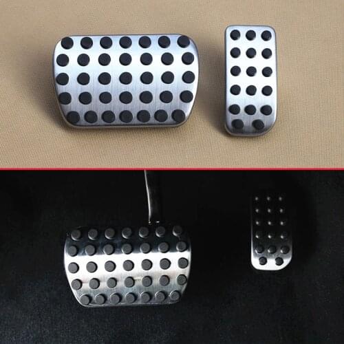 2Pcs Stainless Rubber Gas Brake Pedal Cover For Mercedes-Benz V-Class Viano Vito Metris W639 W447 Accelerator Pad Accessories