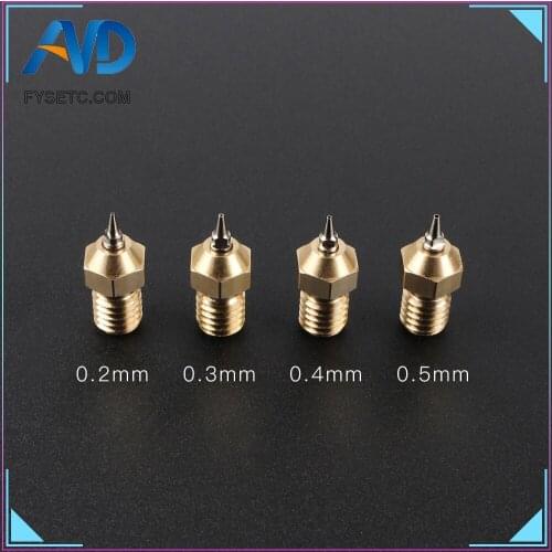 3D Printer Part 0.2/0.3/0.4/0.5mm Airbrush Nozzle Adapter Set Airbrush Nozzles Adapter With Nozzle For V6 Hotend 1.75mm Filament