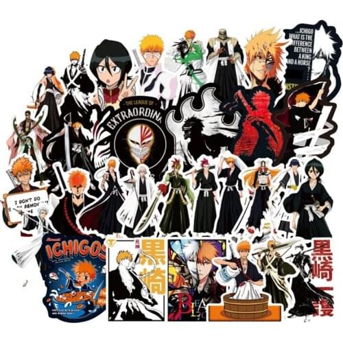 50Pcs BLEACH Sticker Japanese Anime Cartoon Stickers For Laptop Case Car Motorcycle Skateboard luggage Guitar Waterproof Sticker
