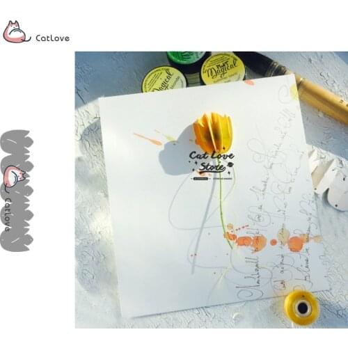 Tulip Flower Plant Metal Cutting Dies Stencils For DIY Scrapbooking Paper Card Decorative Craft Dies Embossing Die Cuts New 2019