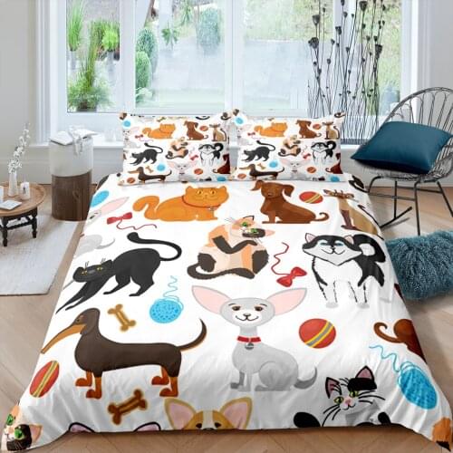 Home Living Luxury 3D Animals Bedding Set Comfortable Duvet Cover Set Kids Bedding Set Queen and King EU/US/AU/UK Size