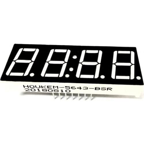 Electronic Spare Parts LED-Display 4Digit 7 Segment 0,56" +Clock 12pin Common Cathode or Common Anode