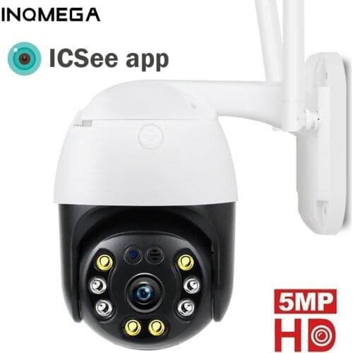 INQMEGA PTZ Dome Outdoor 5MP HD IP Camera Home Security CCTV Action Cameras WiFi 4X ZOOM Audio Onvif Surveillance Wireless Cam