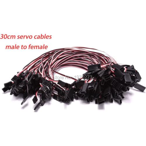 300mm 30cm RC servos extension Lead wire cable for JR male and female plug cables wiring