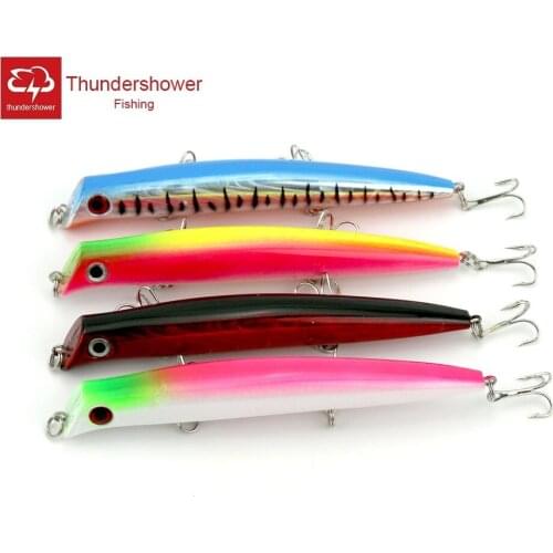4pcs New Floating Popper Lure Flat Mouth 3D Fish Eye Fake Bait Plastic Hard Fishing Tackle 4 Colors For Sea Fishing 12.6cm 16.3g