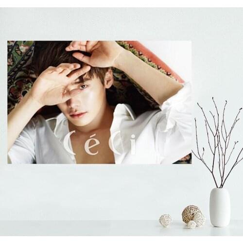 Nice Lee Jong Suk Poster Custom Satin Poster Print Cloth Fabric Wall Poster Print Silk Fabric Print Poster