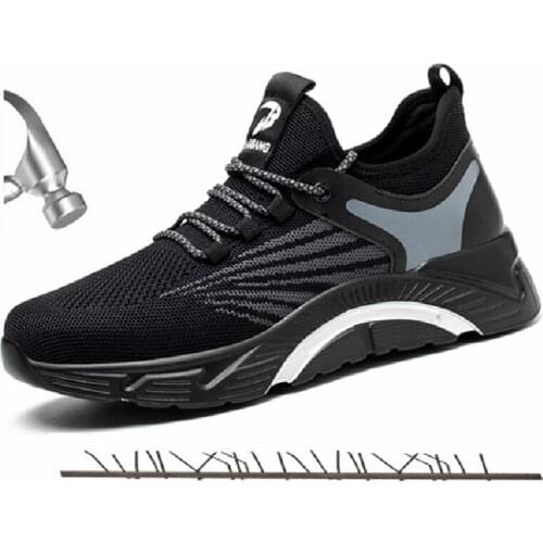 New Work Safety Shoes Men Boots Indestructible Work Shoes Lightweight Work Sneakers Male Steel Toe Shoes Anti Puncture Boots