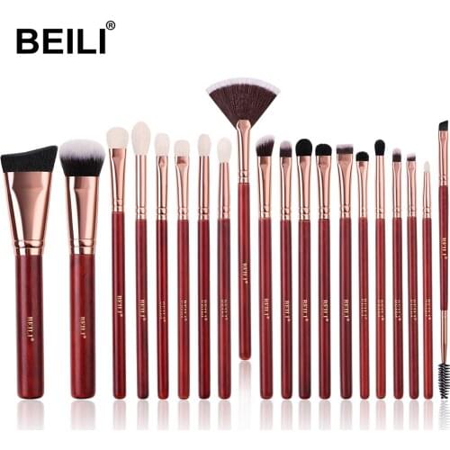 BEILI Face Makeup Brushes 20 Pcs Foundation Contour Blending Eye Makeup Brush Set Eyebrow Liner Eyeshadow Professional Tool