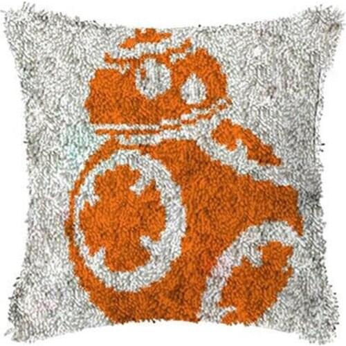 Latch hook kit with Pre-Printed Robot Pattern Decorative cushions Foamiran for needlework Embroidery kit Home decoration