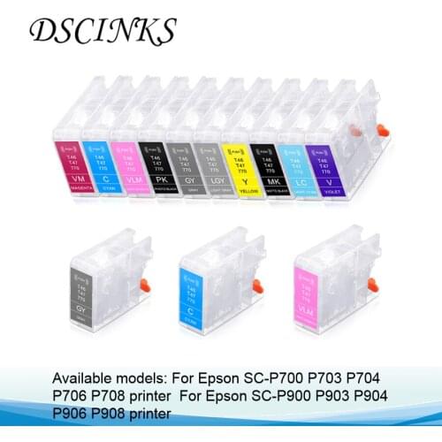 New Arrive For EPSON SC-P700 P700 P900 P708 P908 Refill ink cartridge without chip