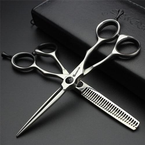 Professional Grooming Pet Hair Scissors Kit 440C Groomer dog cat Scissors 5.5 Inch 6 Inch Haircut Cutting Shears Thinning Cliper