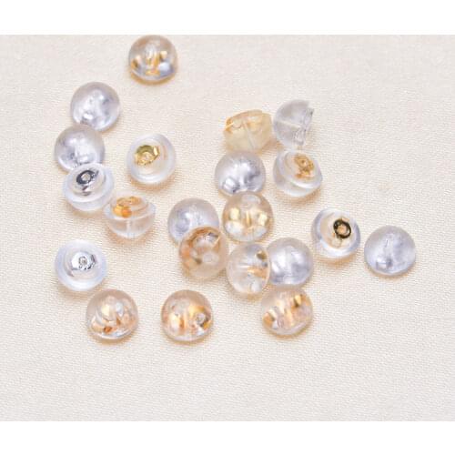 925 Silver Earrings Back Stoopers, Silicon Sterling Silver Parts Accessories, 10 pairs per lot