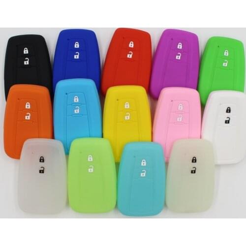 Silicone rubber car key case cover for toyota prius 2 button key