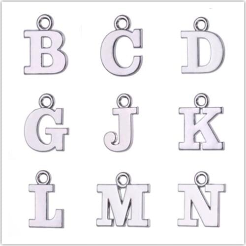 Skyrim 26 Letters Charms Jewelry Making Findings Alphabet Zinc Alloy Pendant for DIY Necklace Bracelet A B C D E F G H I J K L M