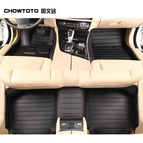 CHOWTOTO Custom Special Floor Mats For Ford Edge 7seats(3rows) non-slip Waterproof Carpets For Edge Boot Pad