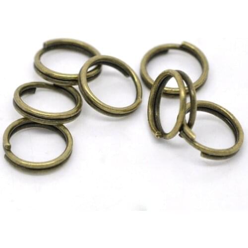 Alloy Split Jump Rings Round Antique Bronze 8mm( 3/8") Dia, 200 PCs new
