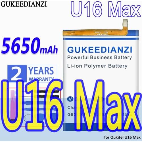High Capacity GUKEEDIANZI Battery 5650mAh for Oukitel U16 Max U16Max