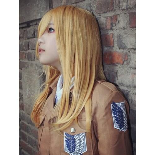 Attack on Titan Krista Lenz Christa Short Blonde Kyojin Renz Heat Resistant Cosplay Costume Wig