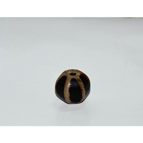 Tibetan Agate DZI beads carved six-sided pumpkin beads old agate 6 lines beads men&women jewelry DIY Free shipping