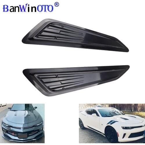 Universal Decorative ABS Plastic Car Air Intake Hood Bonnet Vents Scoop Cover Fit For 2016-2020 Chevy Camaro 1LT LS RS